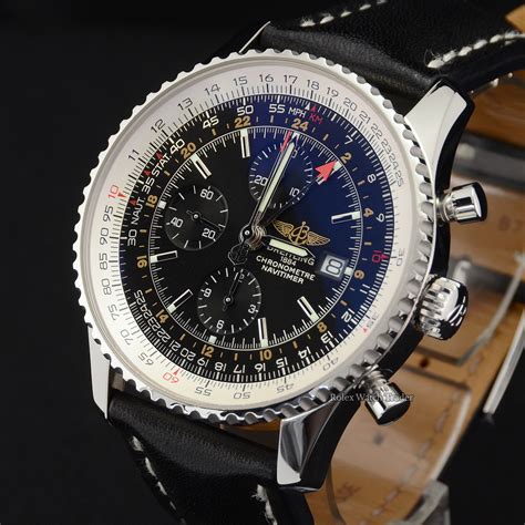 breitling navitimer world mens black strap watch|breitling navitimer price guide.